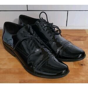 J jill Women’s Black Patent Leather Oxfords Size 7.5 US